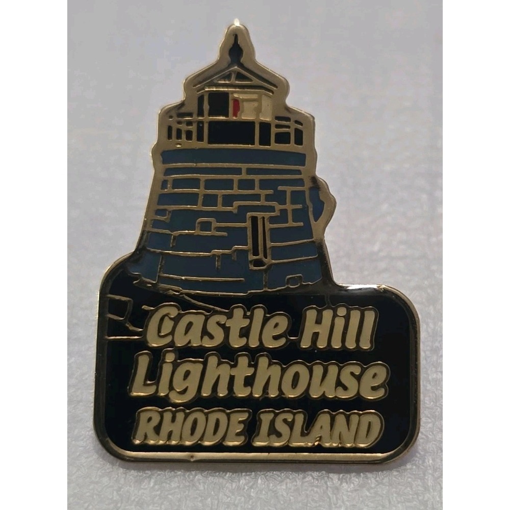 "Castle Hill Lighthouse" Rhode Island Lapel Pin